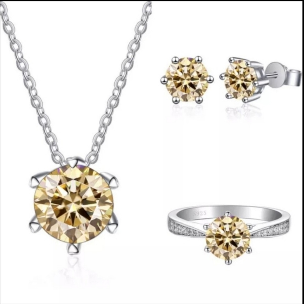Certificate Moissanite jewelry set